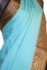 Traditional Contrast Pure Mysore Crepe Silk Saree 